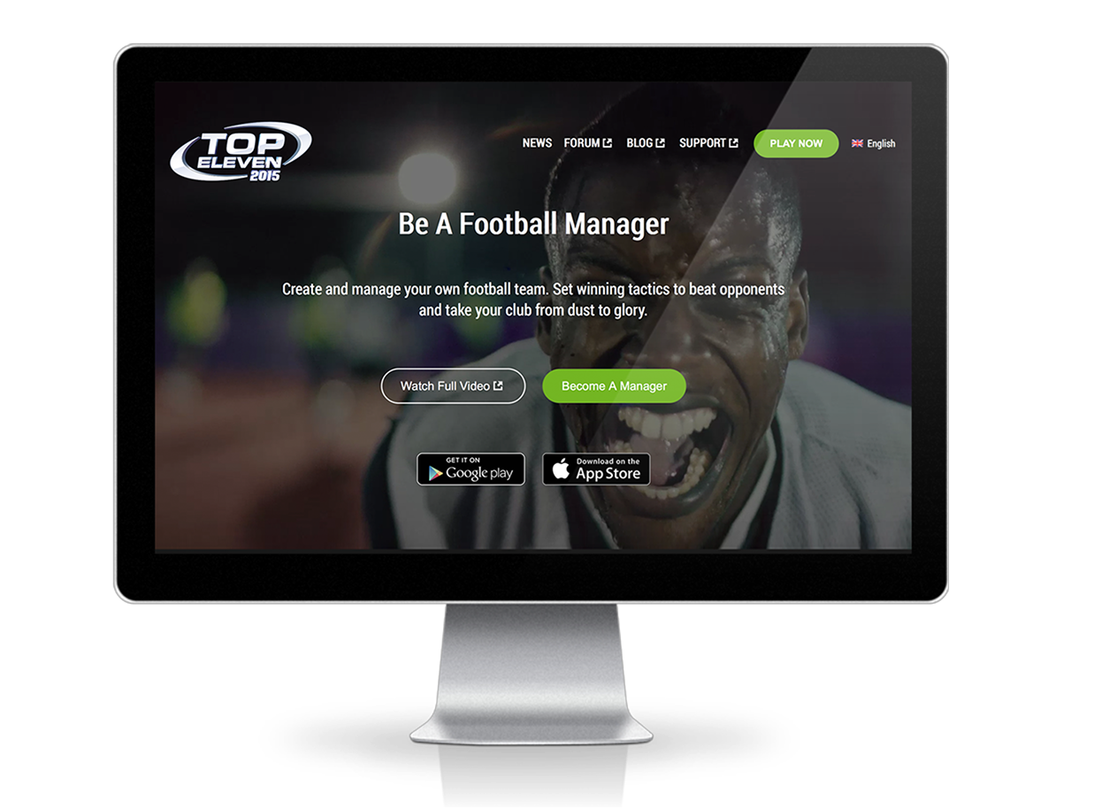 Top Eleven on desktop display